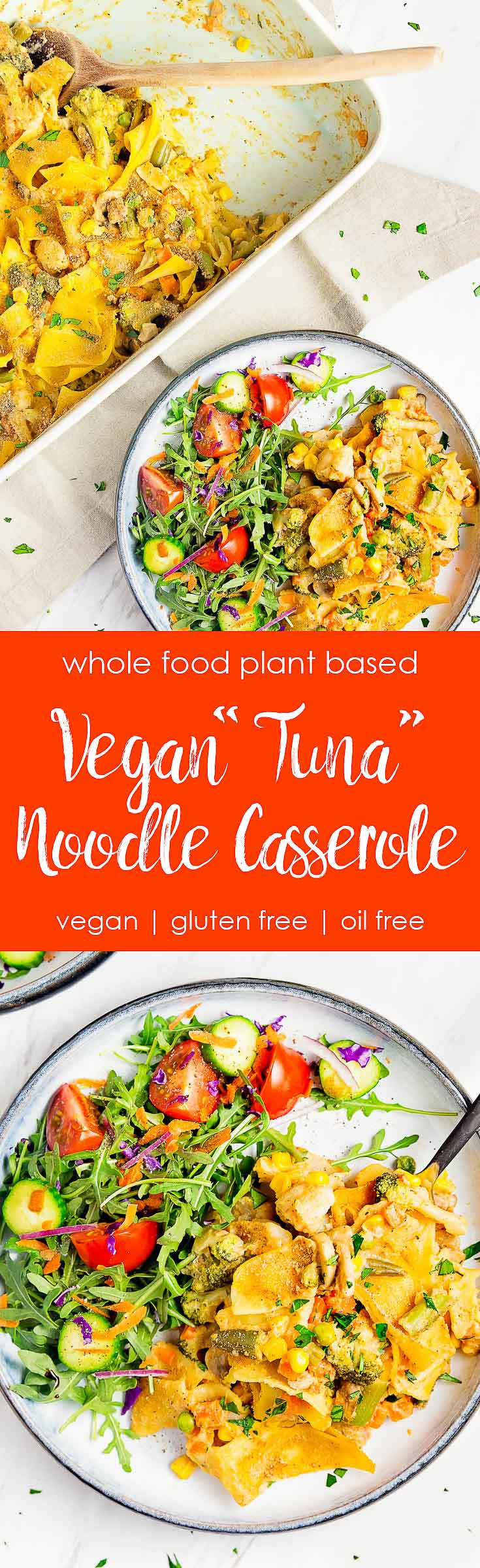 Vegetarian Tuna Noodle Casserole
 Vegan "Tuna" Noodle Casserole Monkey and Me Kitchen