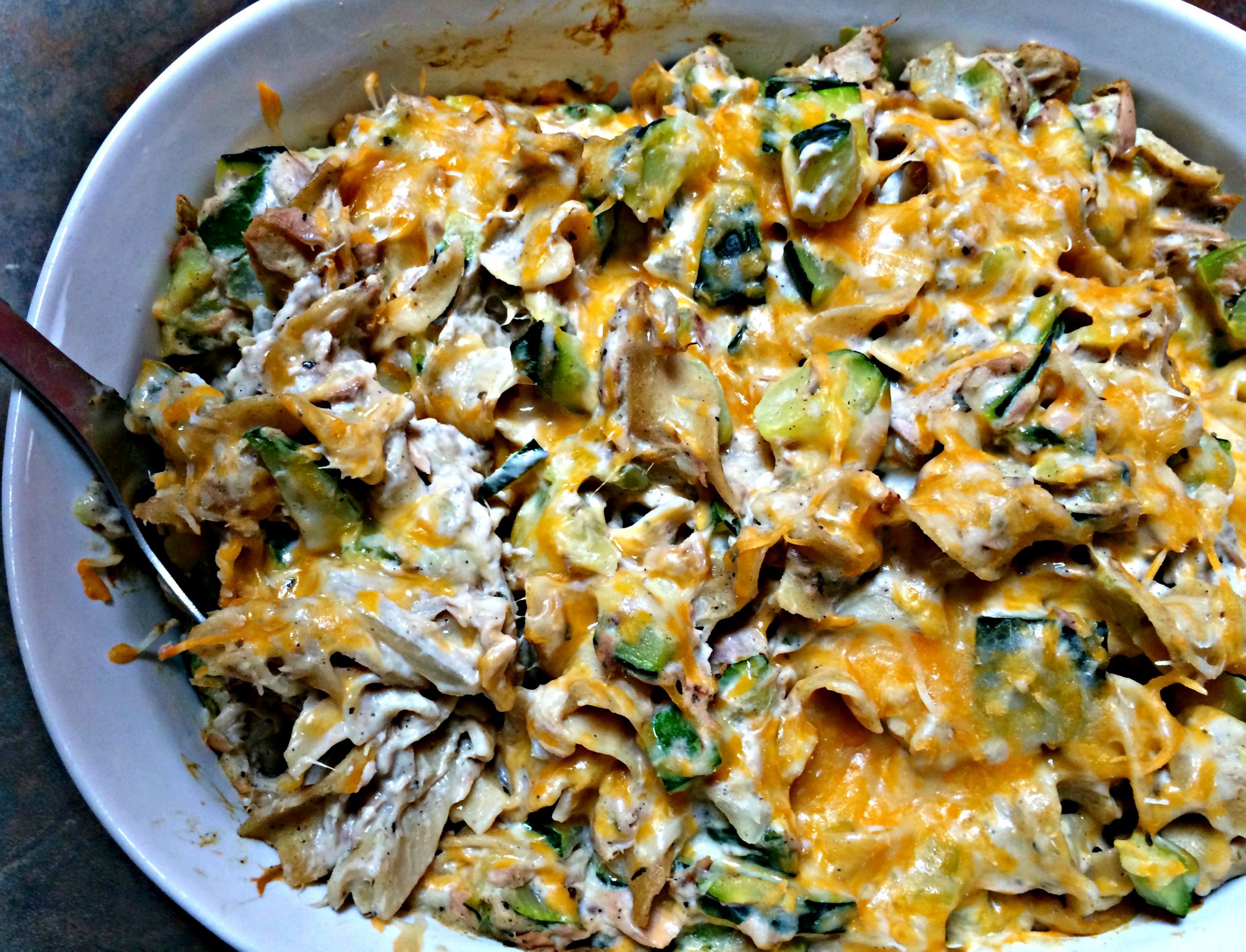 Vegetarian Tuna Noodle Casserole
 Tuna Noodle Casserole with extra ve ables