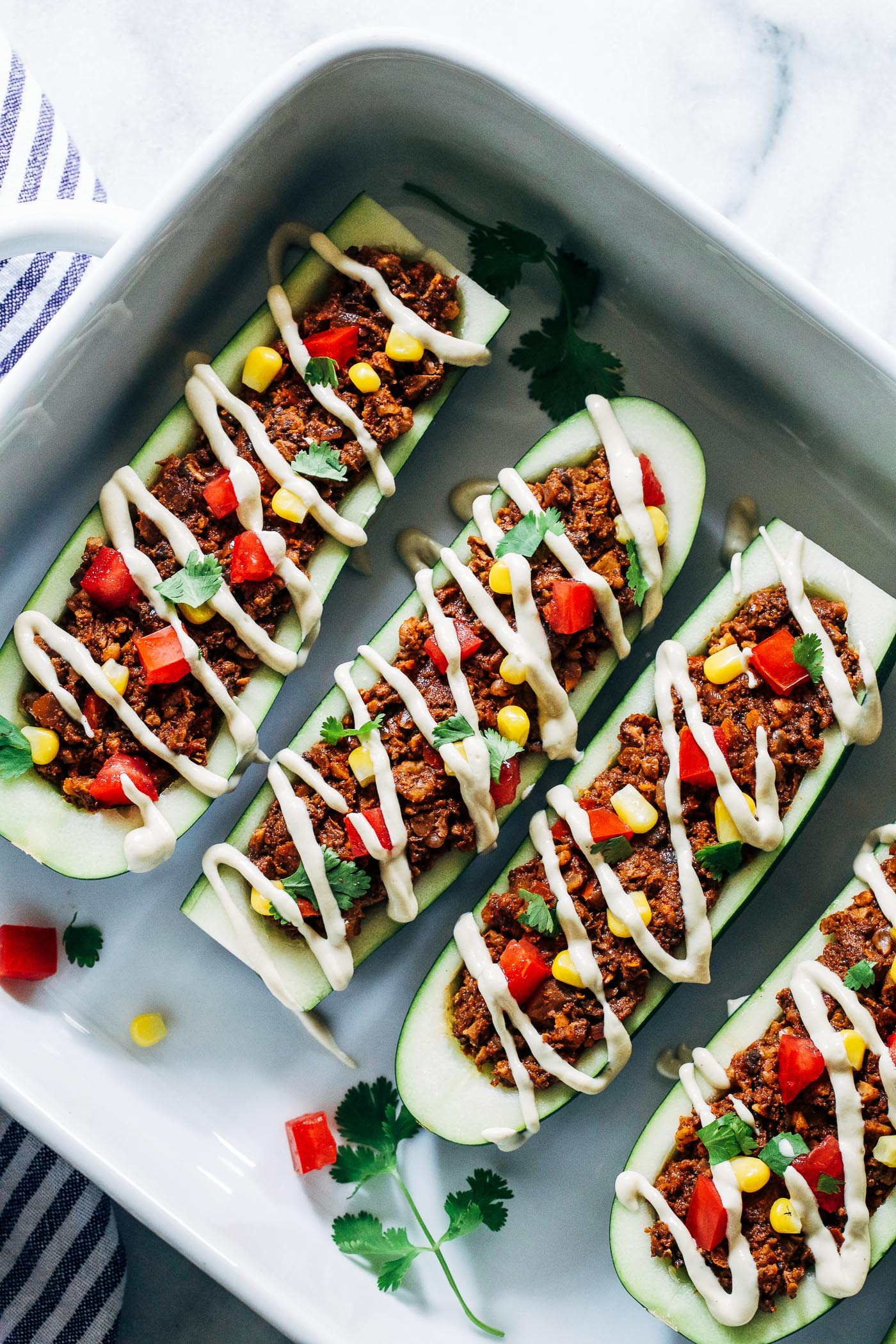 Vegetarian Zucchini Boats
 Vegan Zucchini Taco Boats Making Thyme for Health
