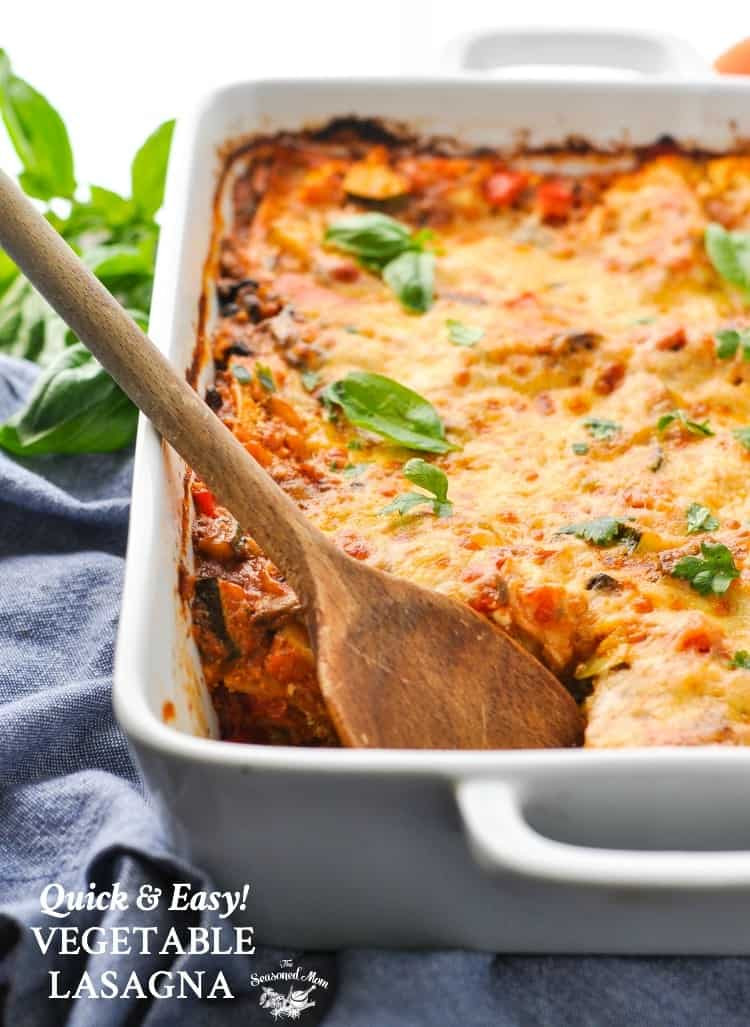 Veggie Lasagna Recipe Simple
 Quick and Easy Ve able Lasagna The Seasoned Mom