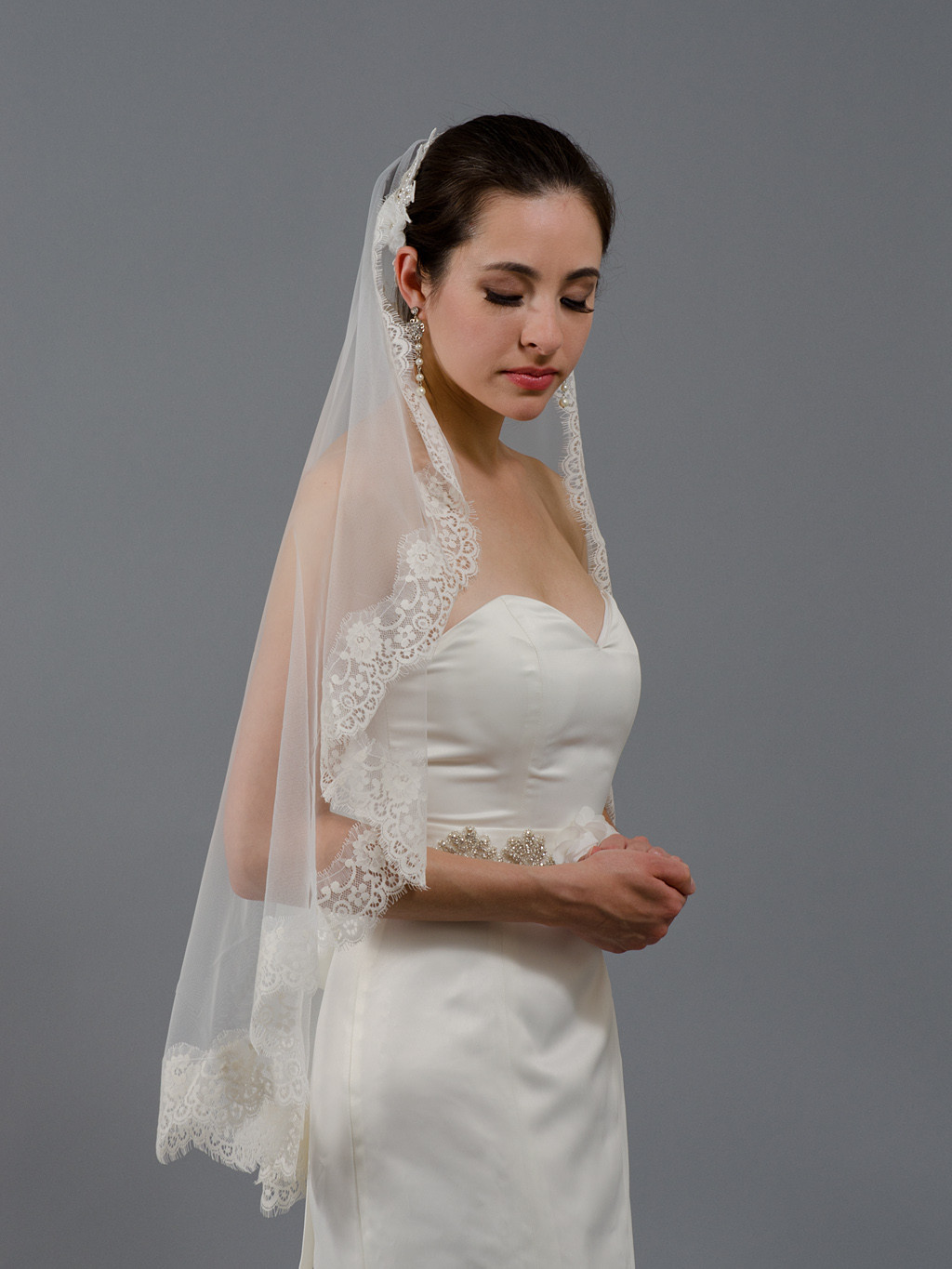 Veils For Wedding
 wedding Mantilla veil light ivory bridal veils V026