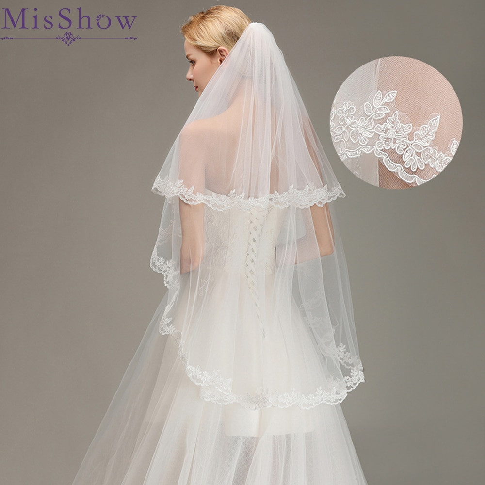 Veils For Wedding
 Aliexpress Buy Stock Romantic Short wedding veils