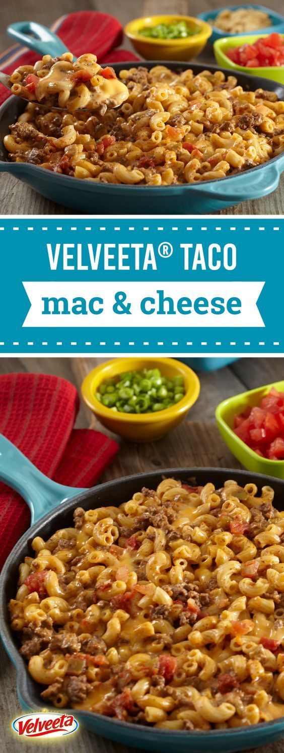 Velveeta Mac And Cheese Recipes With Ground Beef
 VELVEETA Taco Mac & Cheese Recipe