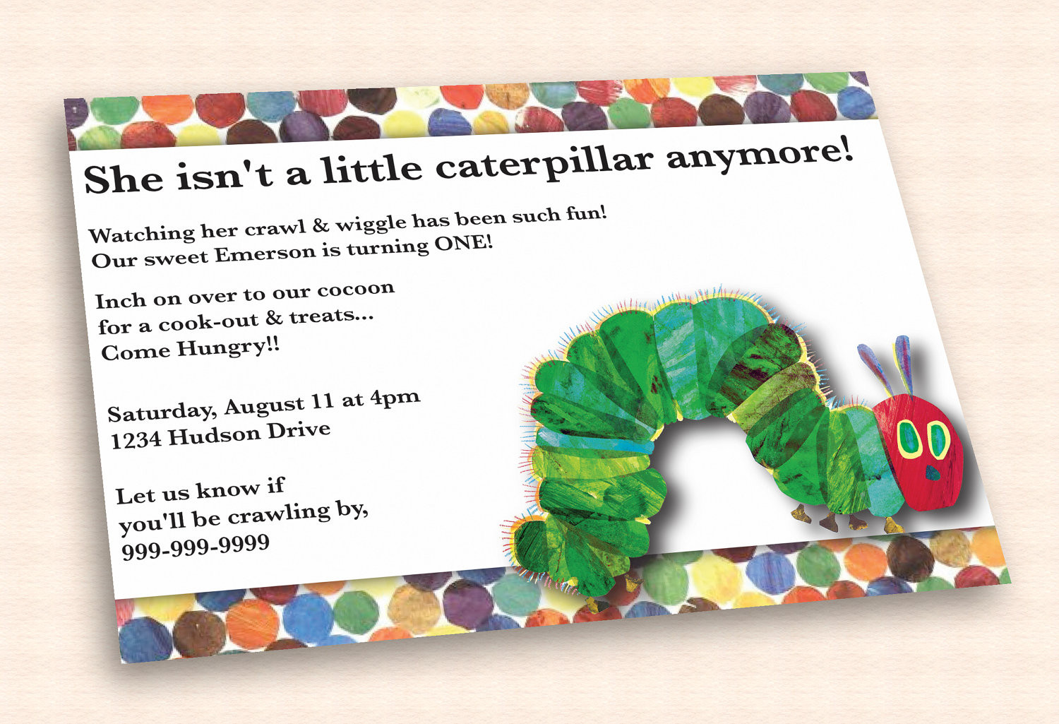 Very Hungry Caterpillar Birthday Invitations
 Very Hungry Caterpillar Birthday Invitation by CuttlefishG