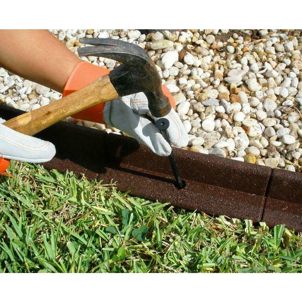 Vigoro Landscape Edging
 Vigoro EcoBorder 4 ft Brown Rubber Landscape Edging 6