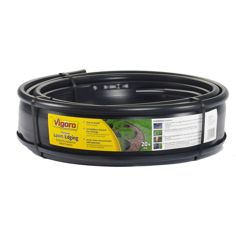 Vigoro Landscape Edging
 Vigoro 20 ft Plastic Lawn Edging VIG 20C The Home Depot