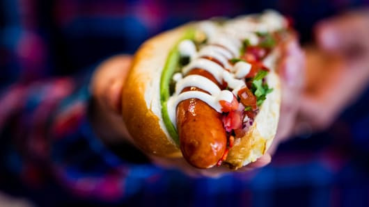 Village Gourmet Hot Dogs
 Casual meets classy London dishes up hot dogs…with champagne