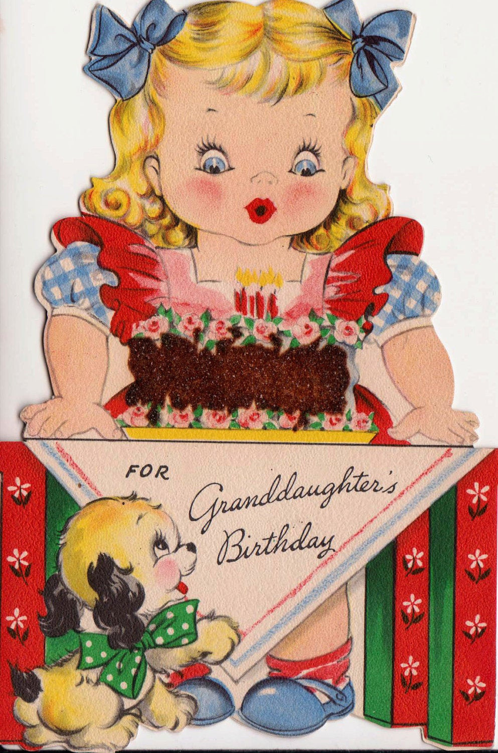 Vintage Birthday Card
 Vintage Hallmark 1943 For Granddaughters Birthday Greetings