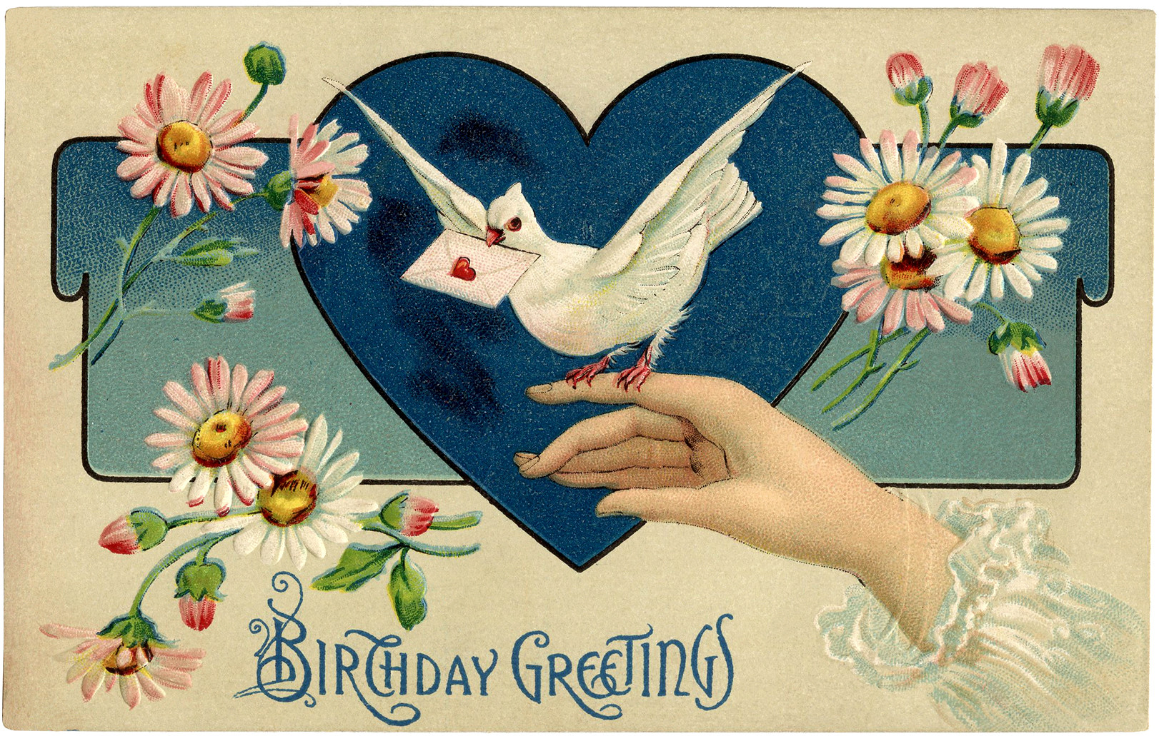 Vintage Birthday Card
 Vintage Birthday Illustration The Graphics Fairy