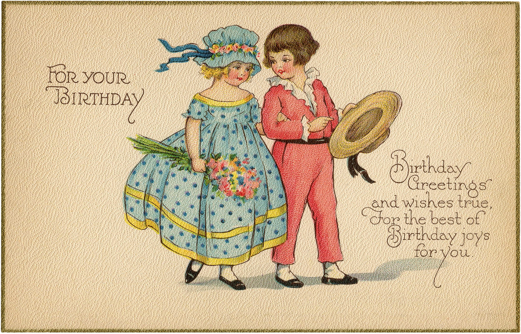 Vintage Birthday Card
 Vintage Birthday Card Image