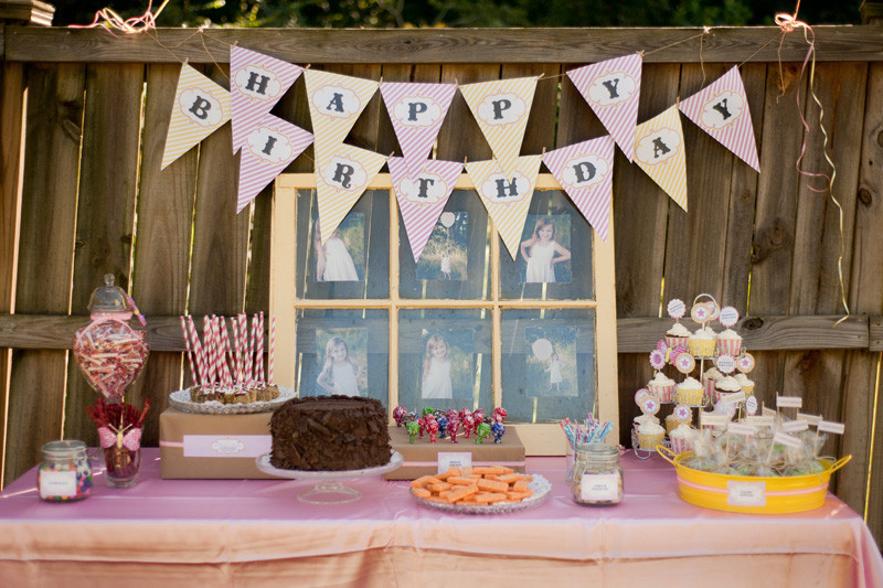 Vintage Birthday Party
 A Pink and Yellow Vintage Carnival Party Anders Ruff