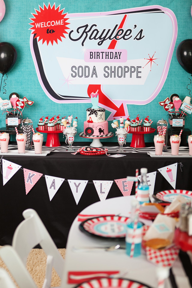 Vintage Birthday Party
 A Retro Soda Shoppe Birthday Party Anders Ruff Custom