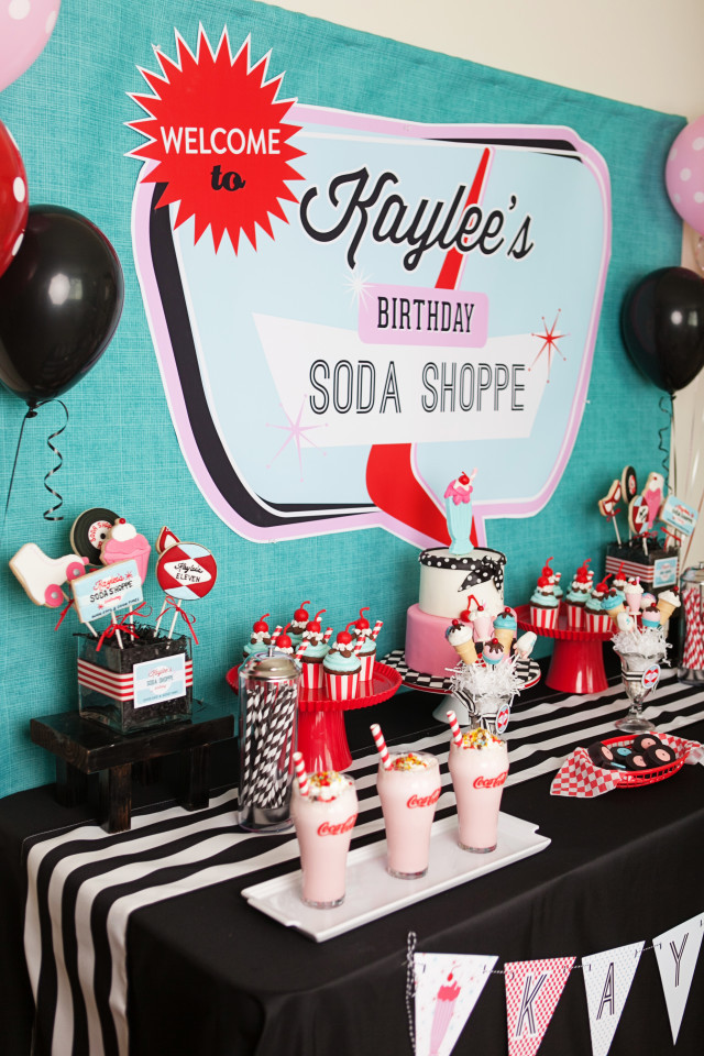 Vintage Birthday Party
 A Retro Soda Shoppe Birthday Party Anders Ruff Custom