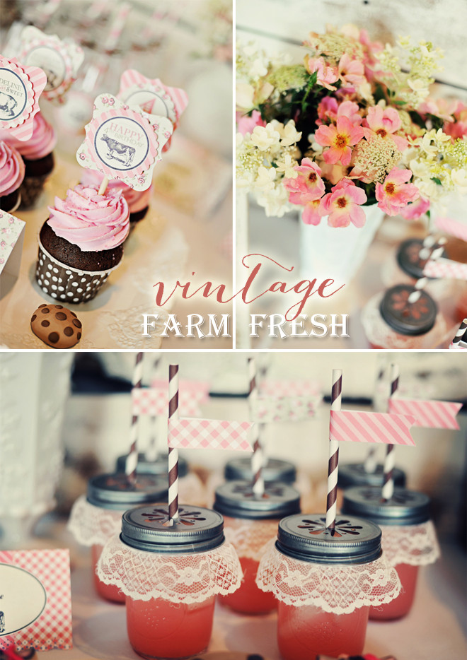 Vintage Birthday Party
 Vintage Farm Fresh Birthday Party