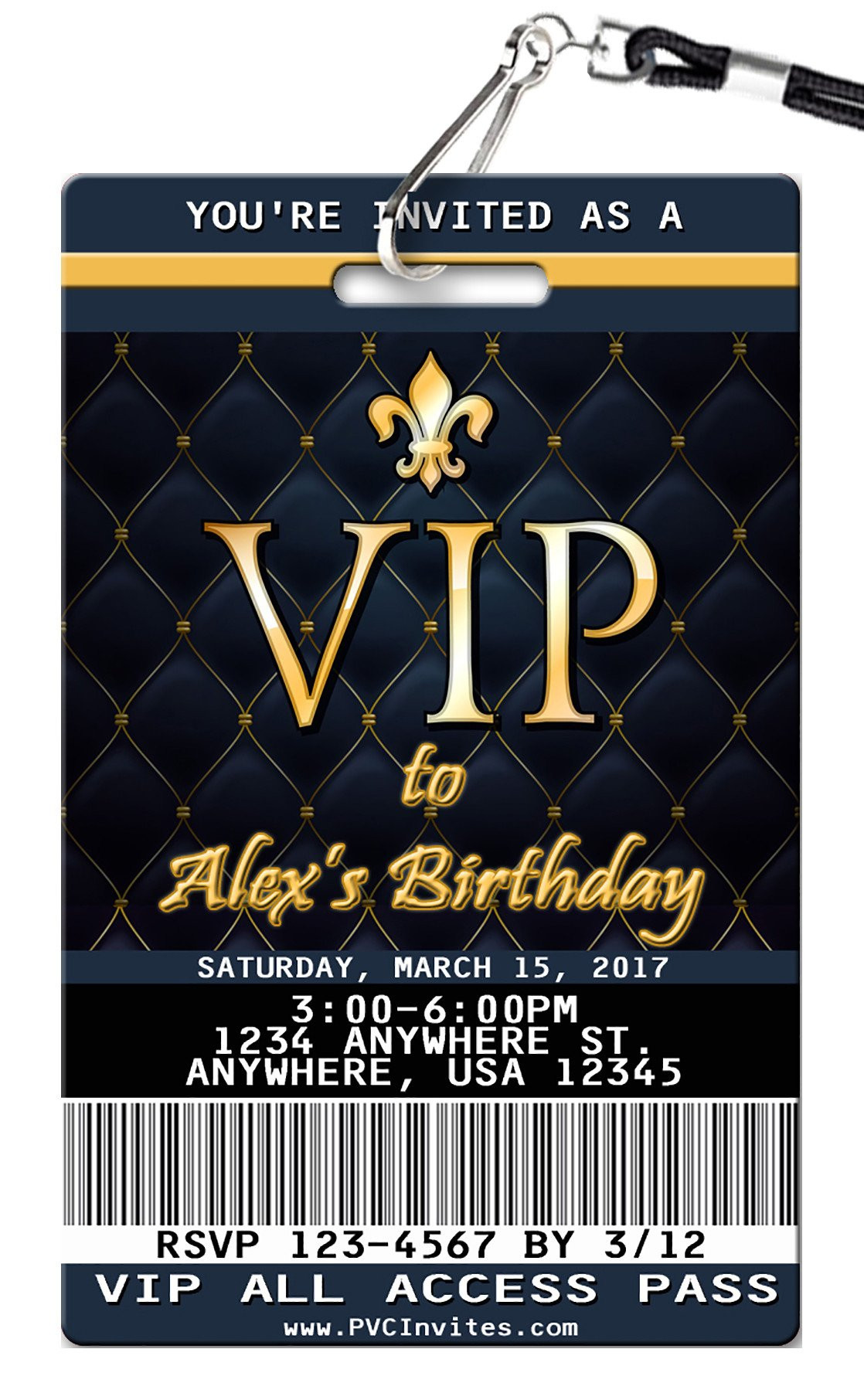 Vip Birthday Invitations
 VIP Birthday Invitations PVC Invites VIP Birthday