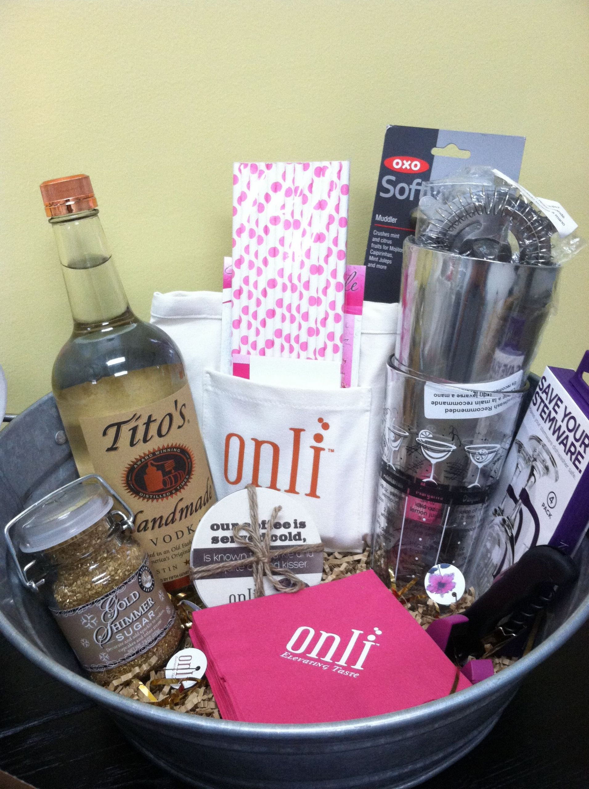 Vodka Gift Basket Ideas
 li Cocktail Essentials Gift Basket all natural