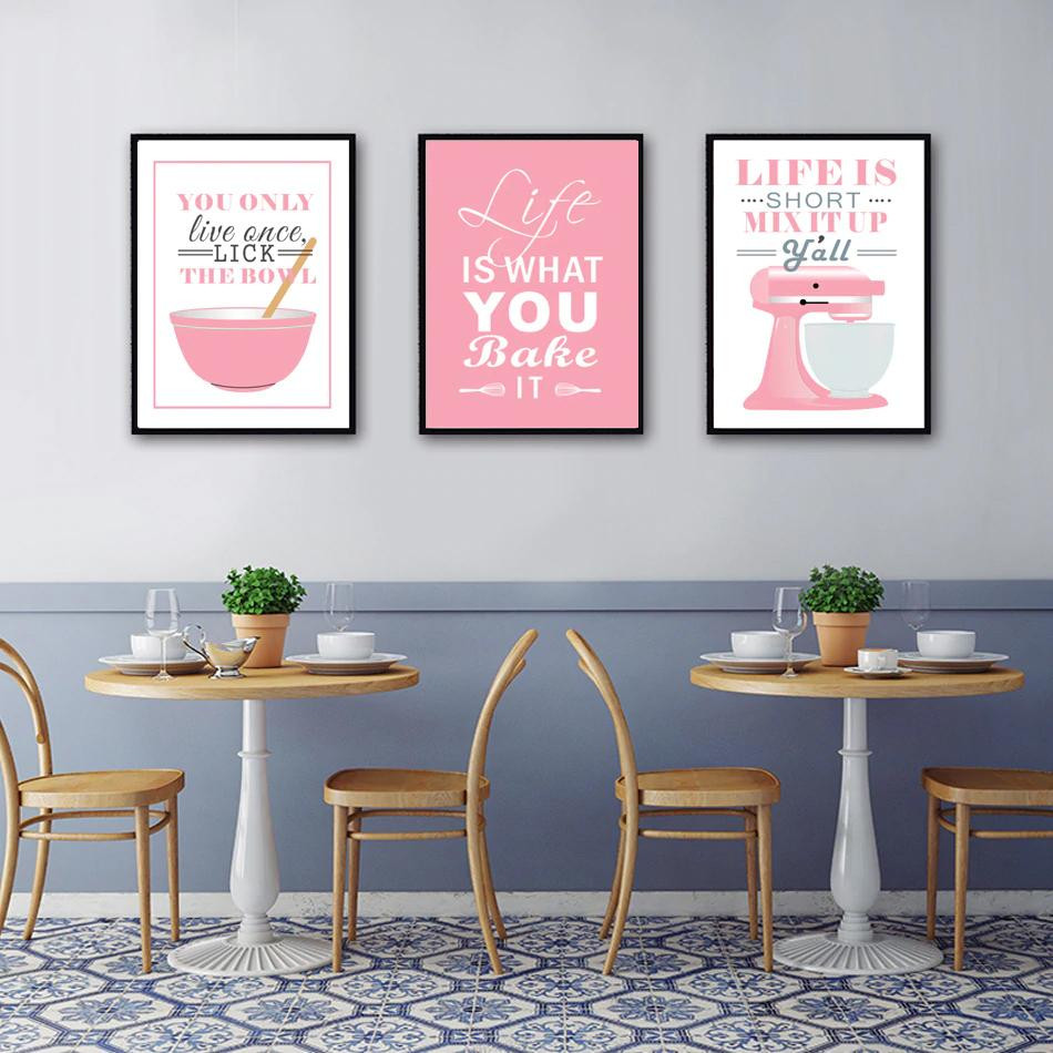 Wall Art Kitchen
 Life Is Short Mix It Up Kitchen Wall Art Stylish Nordic