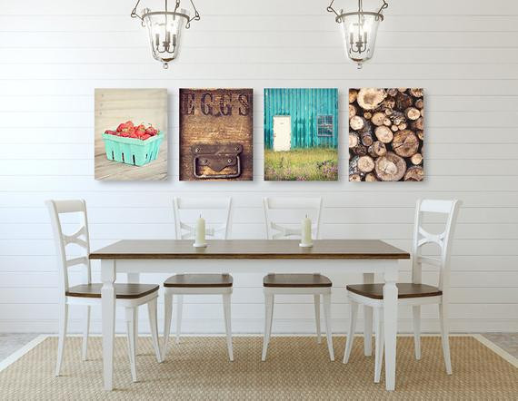 Wall Art Kitchen
 Farmhouse Wall Art Kitchen Wall Decor SET of FOUR Prints or