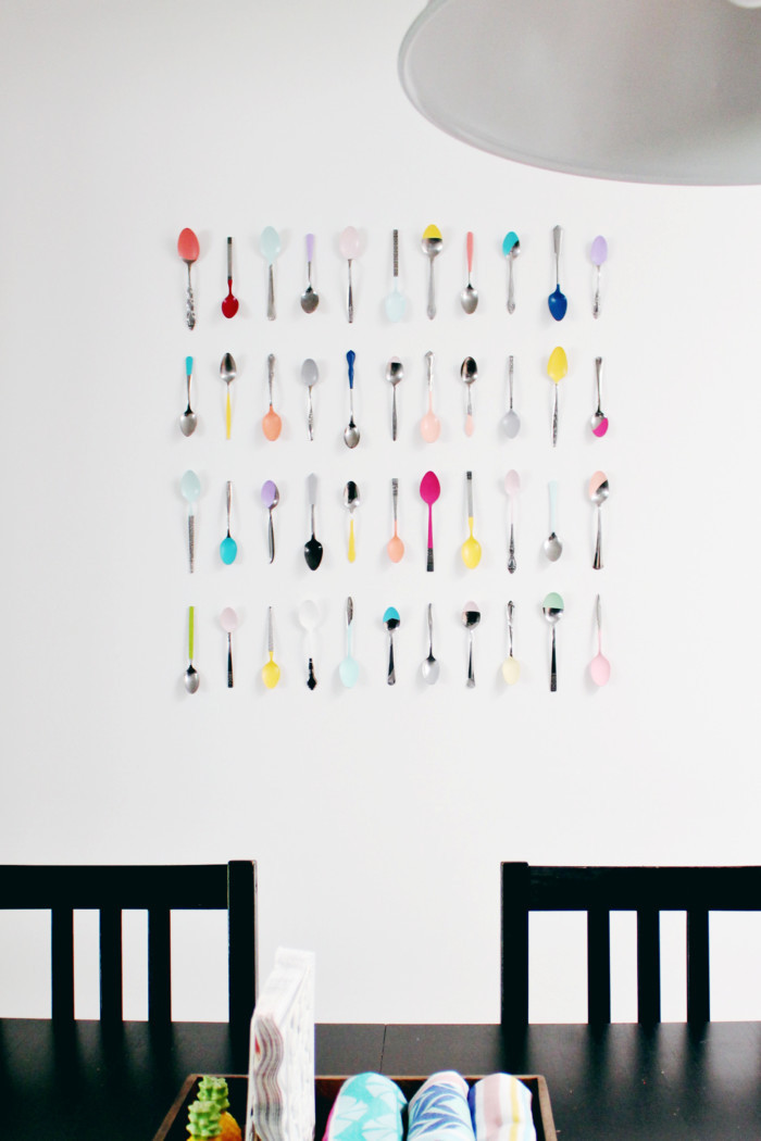 Wall Art Kitchen
 Wall Art DIY Dip Painted Spoons for Your Kitchen