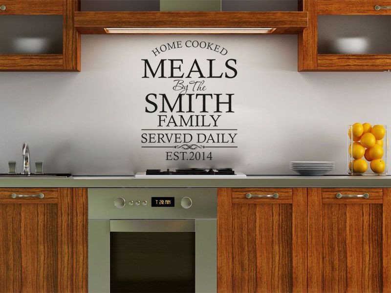 Wall Art Kitchen
 PERSONALISED Family Kitchen Wall Art Quote Wall Sticker