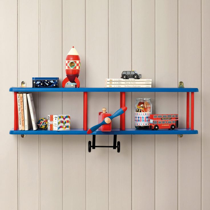 Wall Bookshelf For Kids Room
 Bi Plane Shelf