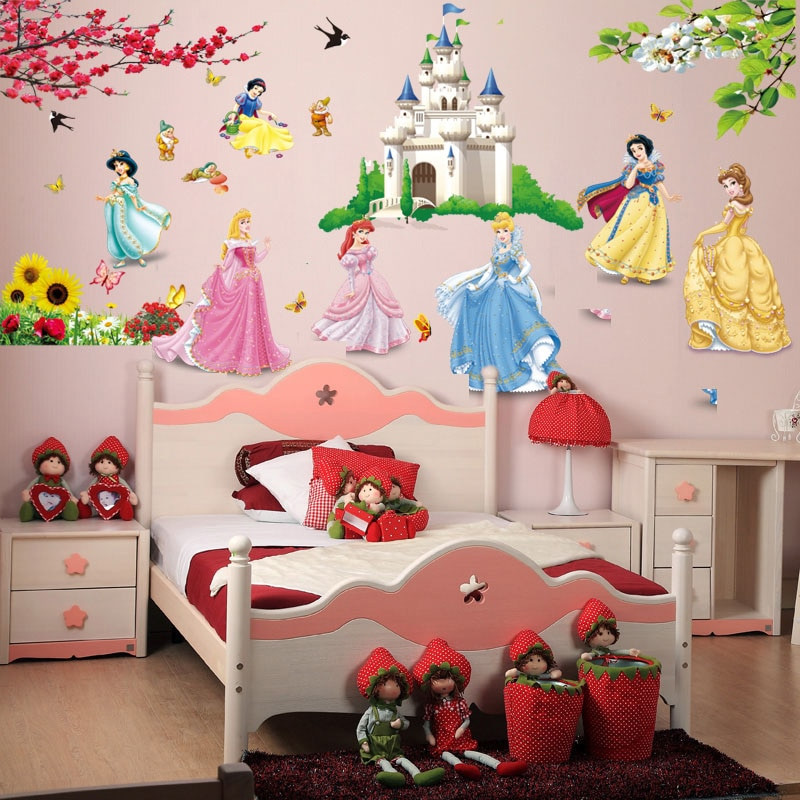 Wall Decor Stickers For Kids
 Aliexpress Buy Castle Princess Decorative Wall