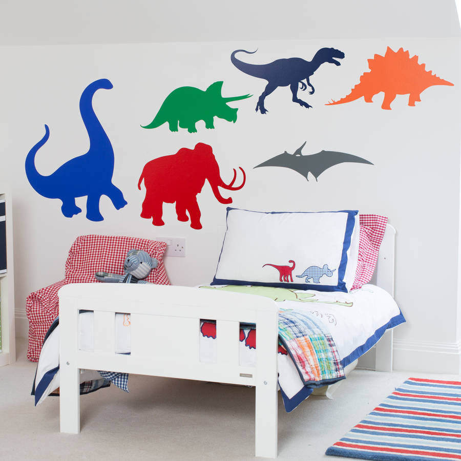 Wall Decor Stickers For Kids
 dinosaurs kids wall stickers by mirrorin