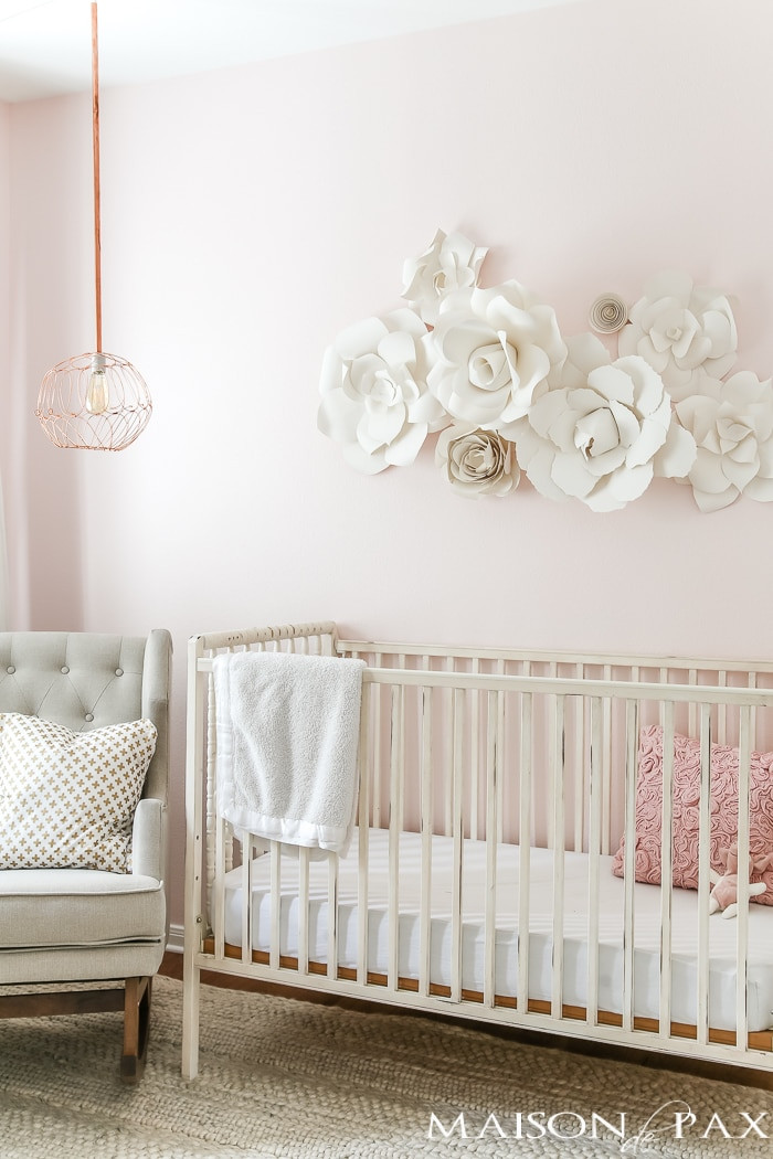 Wall Decorations For Baby Girl Room
 Paper Flower Wall Art in the Nursery Maison de Pax