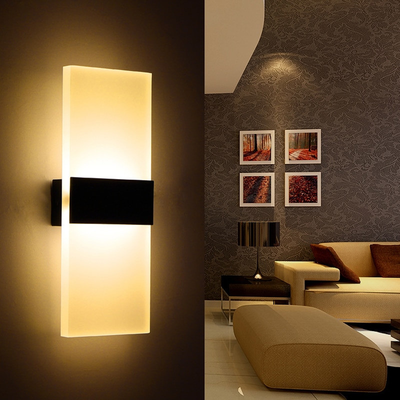 Wall Mounted Bedroom Lights
 Led Acrylic Bedside Wall Lamp Corridor Wall Mounted Sconce