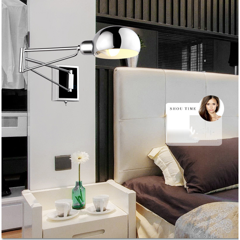 Wall Mounted Lamps For Bedroom
 Free shipping bedroom modern wall lamp Swing Arm Wall