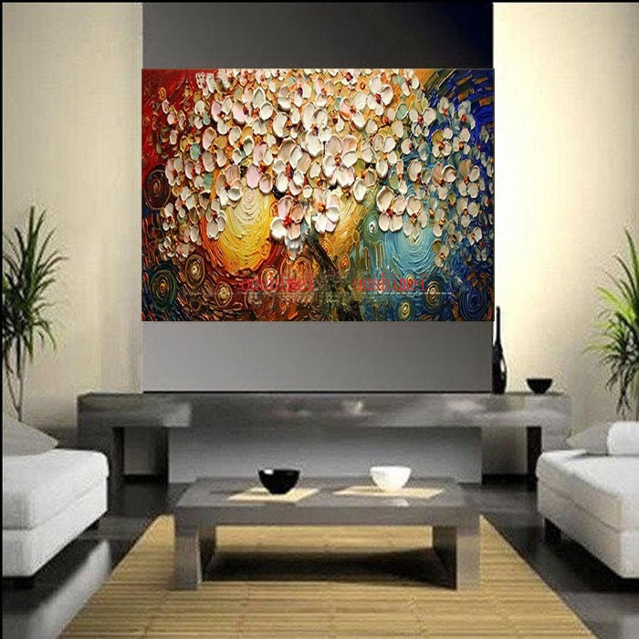 Wall Painting For Bedrooms
 Handmade Thickness Abstract Canvas Pachira Macrocarpa