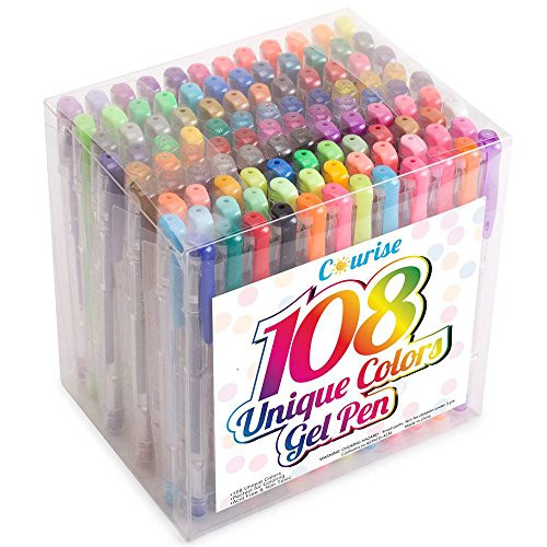 Walmart Adult Coloring Books
 Courise 108 Unique Colors Gel Pens Gel Pen Set For Adult