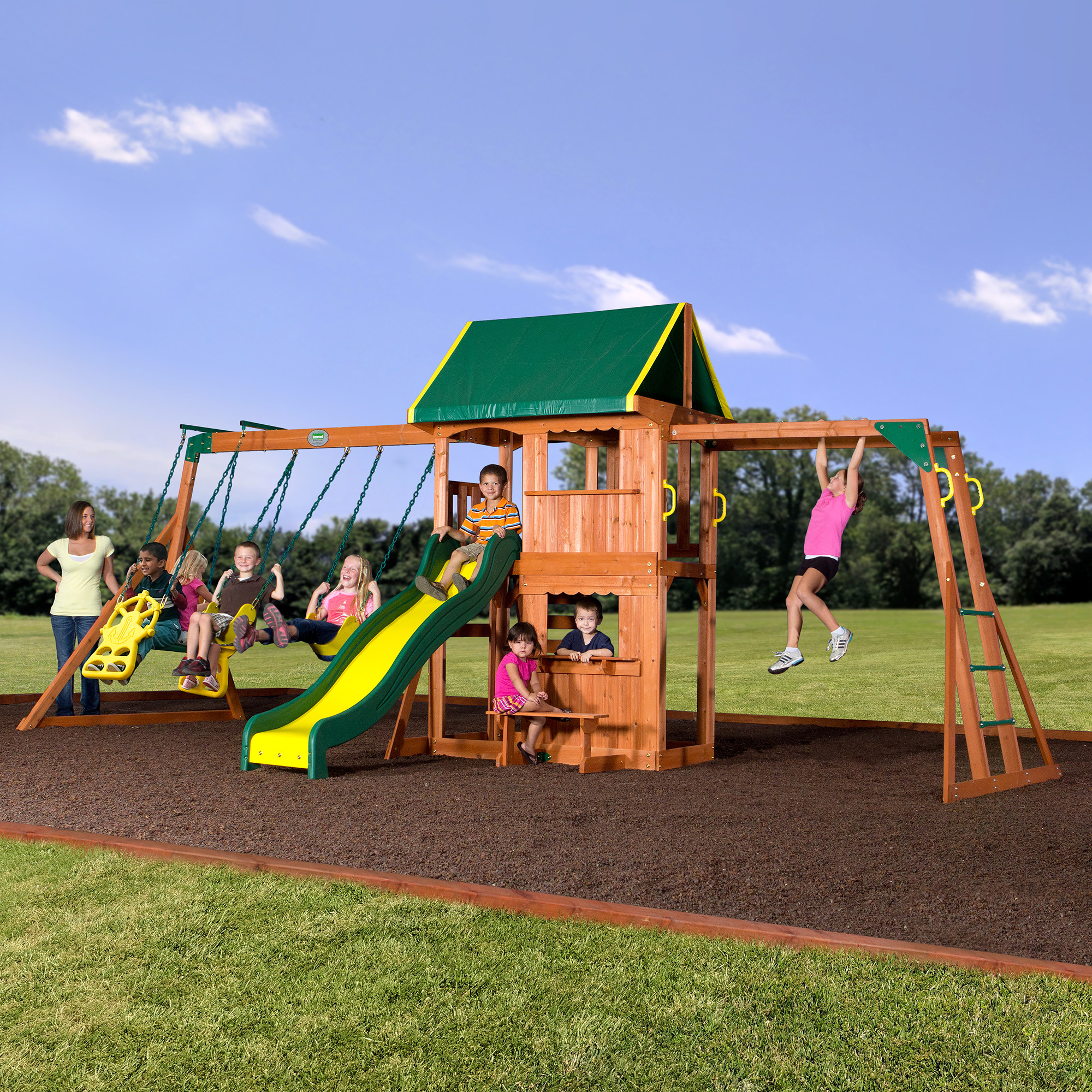 Walmart Backyard Discovery Swing Set
 Backyard Discovery Prairie Ridge Swing Set Walmart