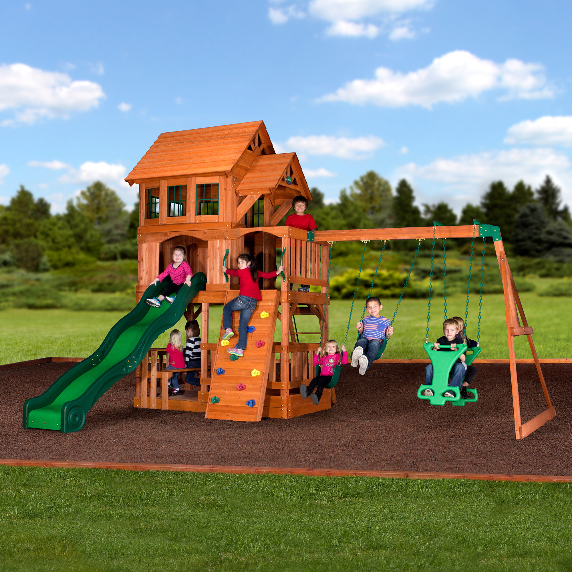 Walmart Backyard Discovery Swing Set
 Backyard Discovery Liberty II Swing Set Walmart