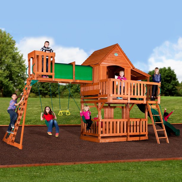 Walmart Backyard Discovery Swing Set
 Backyard Discovery Woodridge II Swing Set Walmart