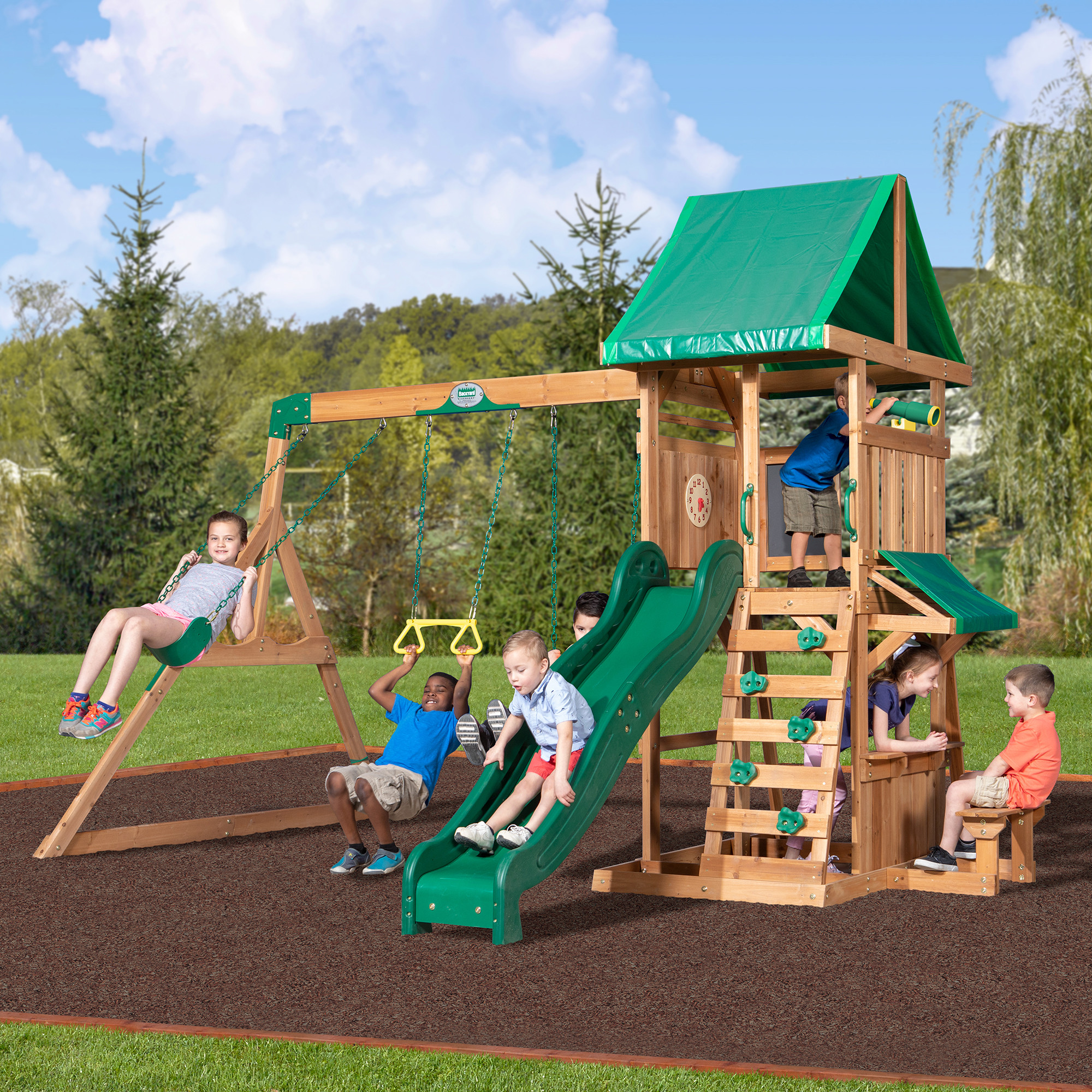 Walmart Backyard Discovery Swing Set
 Backyard Discovery Dakota Ridge Swing Set Walmart