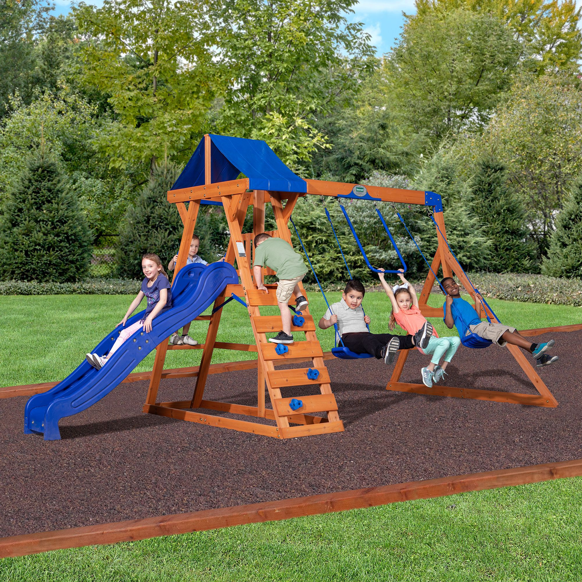 Walmart Backyard Discovery Swing Set
 Backyard Discovery Saddlebrook Swing Set Walmart