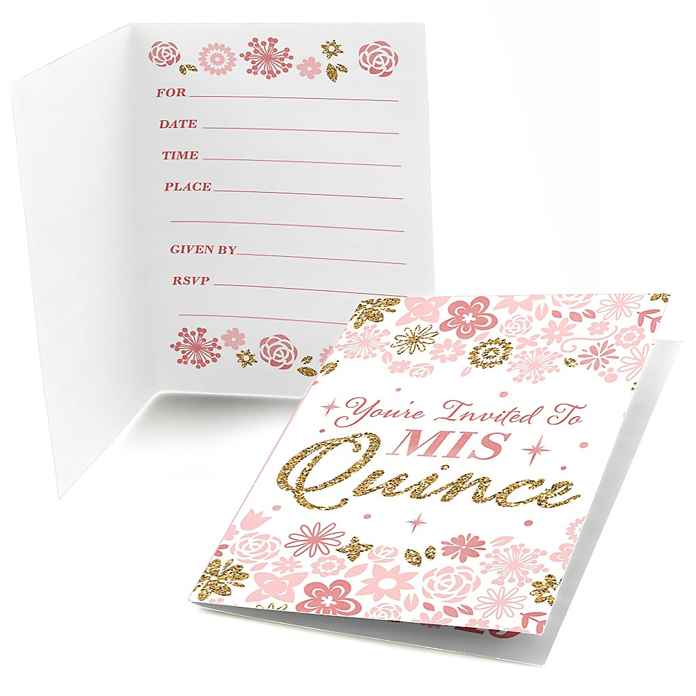 Walmart Birthday Party Invitations
 Mis Quince Anos Fill in Quinceanera Sweet 15 Birthday