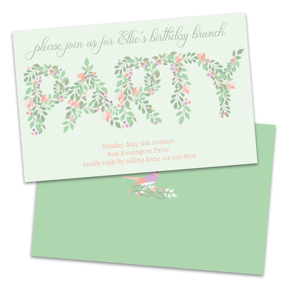 Walmart Birthday Party Invitations
 Personalized Flower Letters Adult Birthday Party