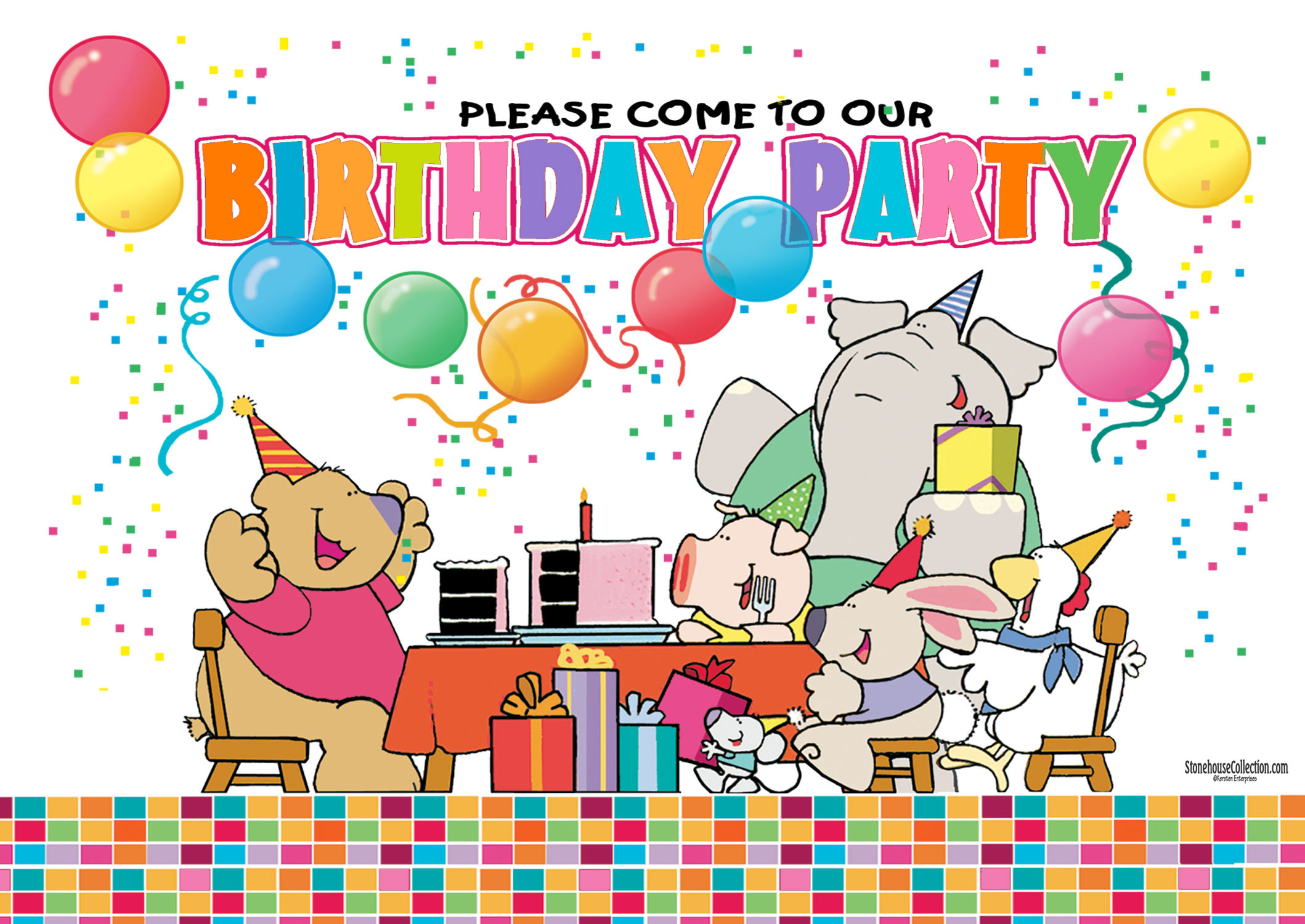 Walmart Birthday Party Invitations
 25 Kids Party Invites with Envelopes Kids Birthday