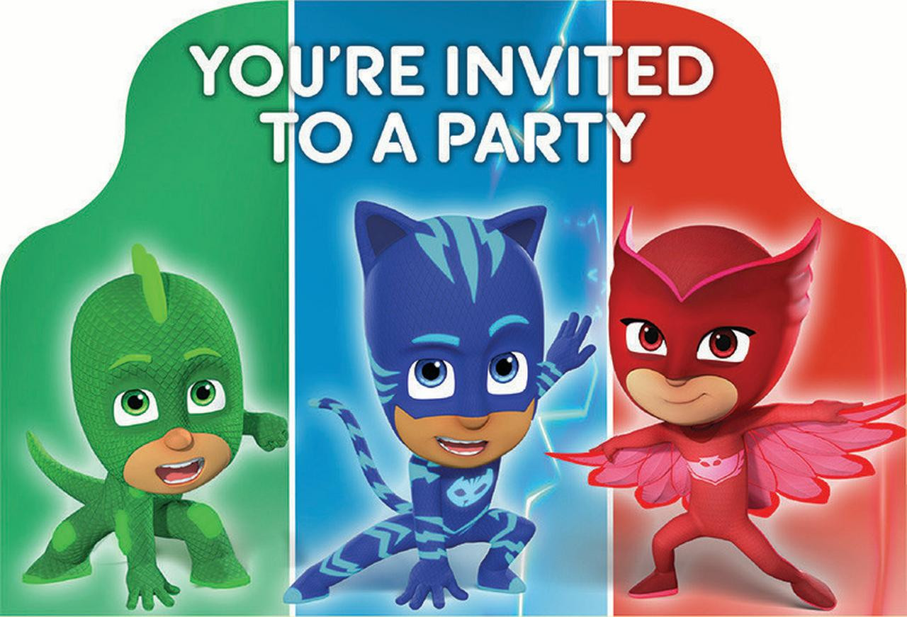 Walmart Birthday Party Invitations
 Disney Jr PJ Masks Birthday Party Invitation 16 Count