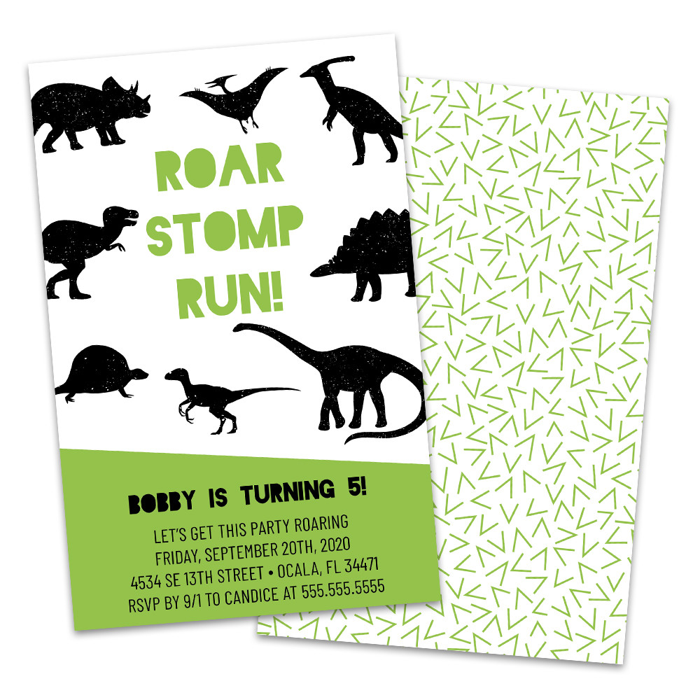 Walmart Birthday Party Invitations
 Personalized Roaming Dinosaurs Birthday Party Invitations