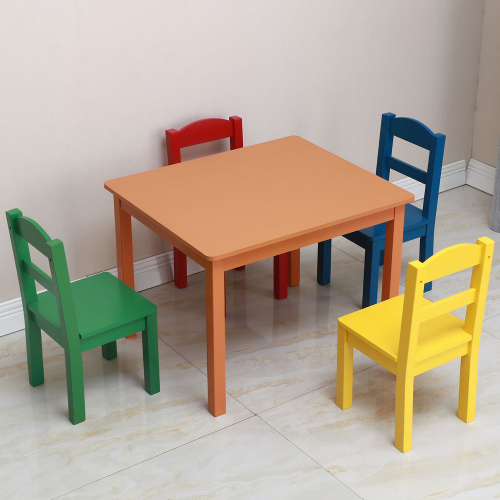 Walmart Kids Table
 Toddler Table and Chair Set Easy Clean 5 Pcs Kids Table