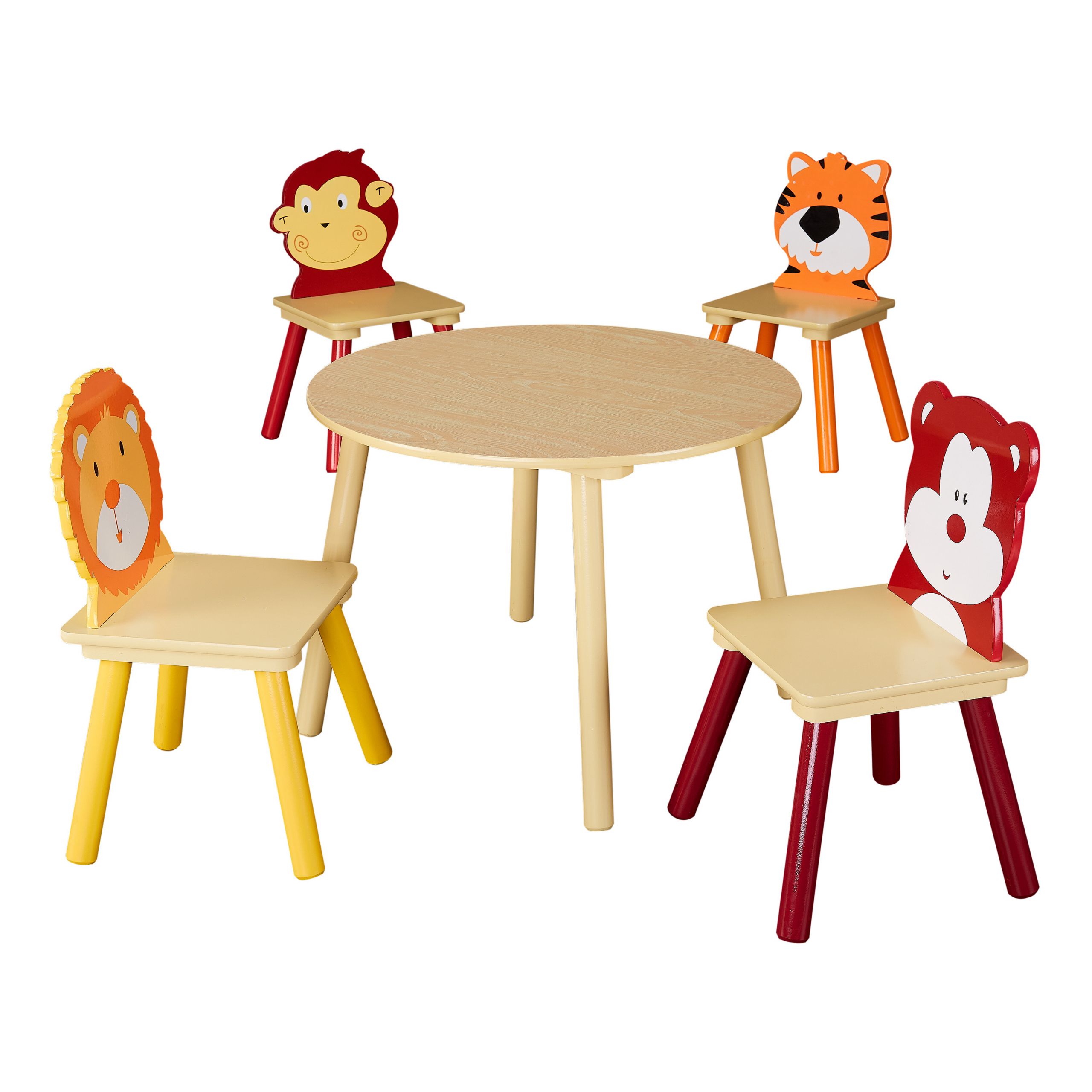 Walmart Kids Table
 Senda Kids Wooden Animals Table and Chairs Set 5 Piece