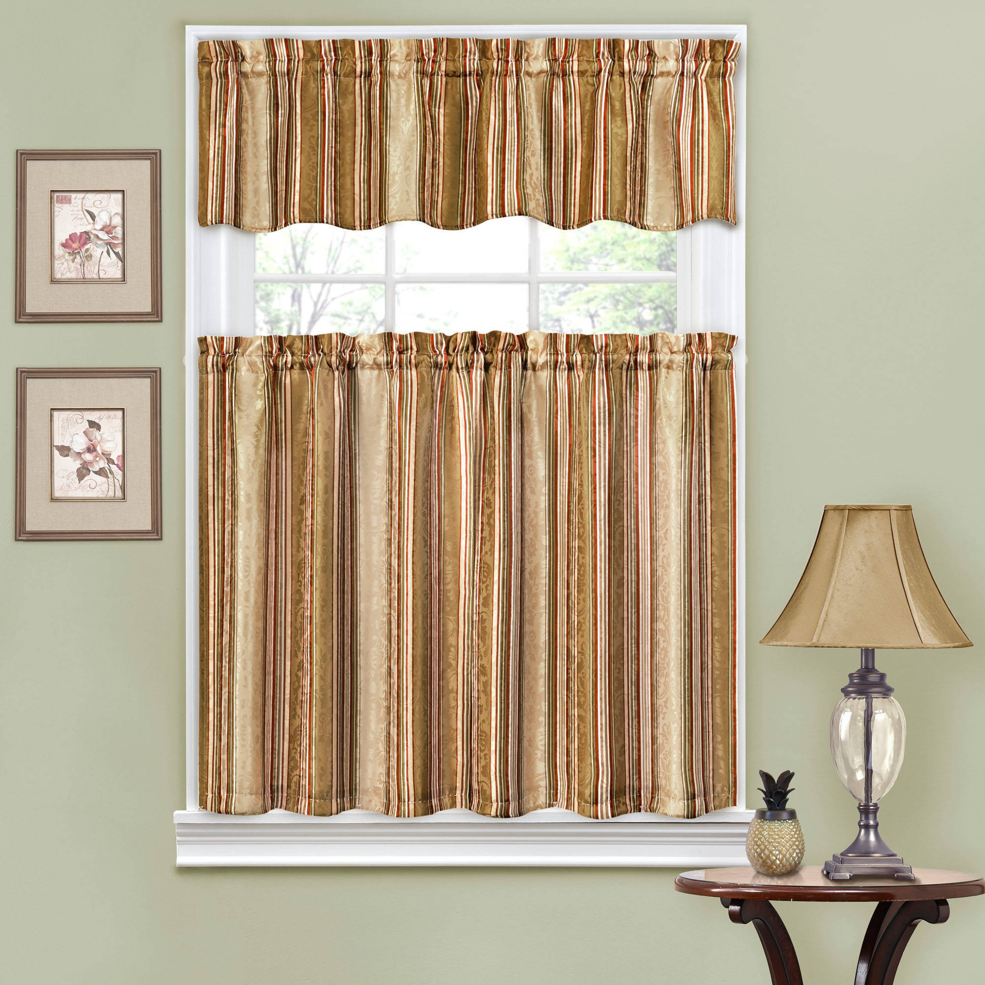 Walmart Kitchen Curtains Valances
 Fleetwood Kitchen Curtains Set of 2 with Valence