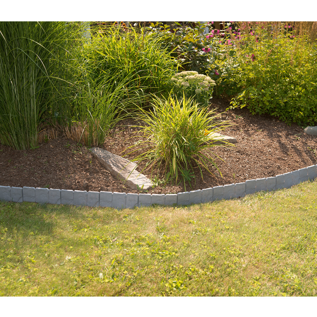 Walmart Landscape Edging
 Evelots Interlocking Faux Stone Rock Border Flower bed