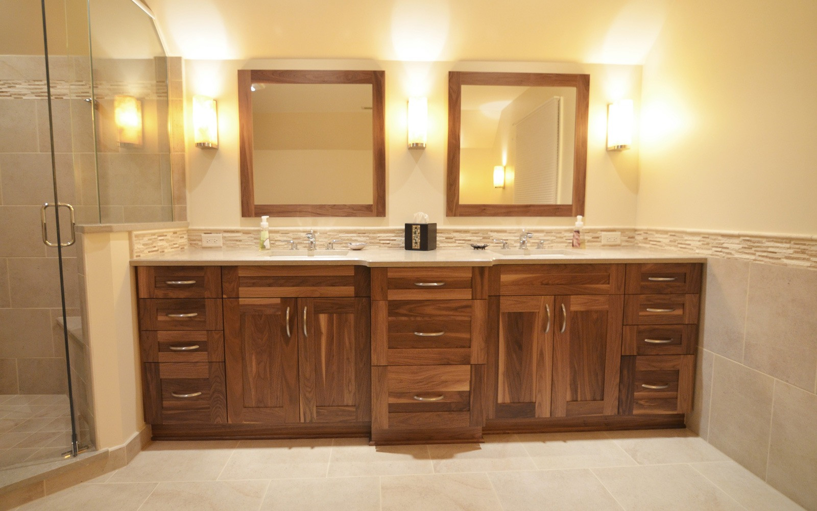 Walnut Bathroom Cabinet
 Traditional Bathroom Designs & Bath Remodeling Gallery