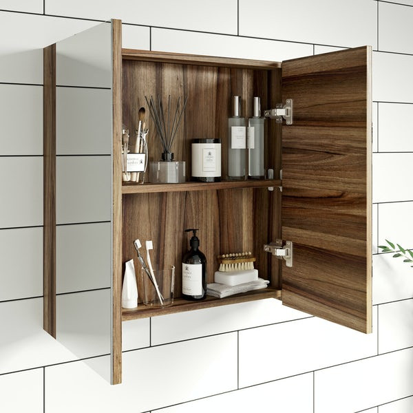 Walnut Bathroom Cabinet
 Clarity walnut 2 door bathroom mirror cabinet