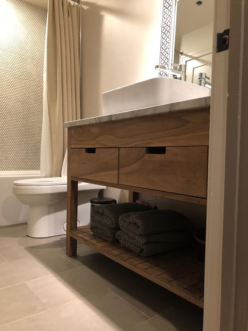 Walnut Bathroom Cabinet
 Custom Solid Walnut Bathroom Vanity by Wooden Bones