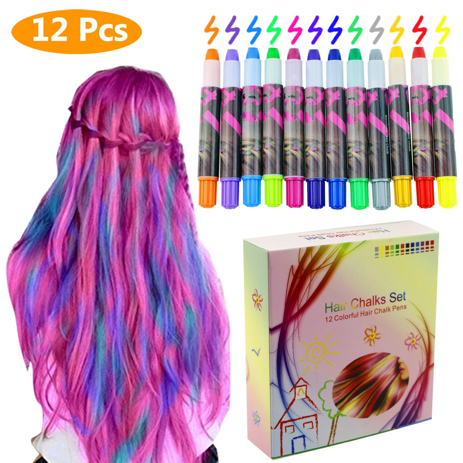 Washable Hair Coloring For Kids
 Amazon Maydear Temporary Hair Chalk b Non Toxic